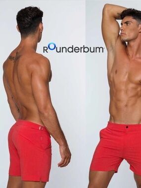 Rounderbum H2O Padded Rear Swim Trunks  XL run small New with tags 35-37" waist